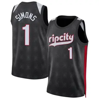 Portland Trail Blazers Men's Anfernee Simons Black Swingman 2024/25 City Edition Jersey