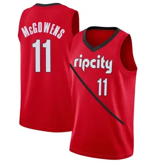 Portland Trail Blazers Men's Bryce McGowens Red Swingman 2018/19 Jersey - Earned Edition