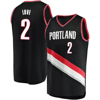 Portland Trail Blazers Men's Caleb Love Black Fast Break Jersey - Icon Edition