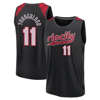 Portland Trail Blazers Men's Chris Youngblood Black Fast Break 2023/24 City Edition Jersey