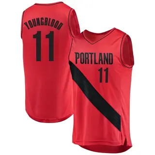 Portland Trail Blazers Men's Chris Youngblood Red Fast Break Jersey - Statement Edition