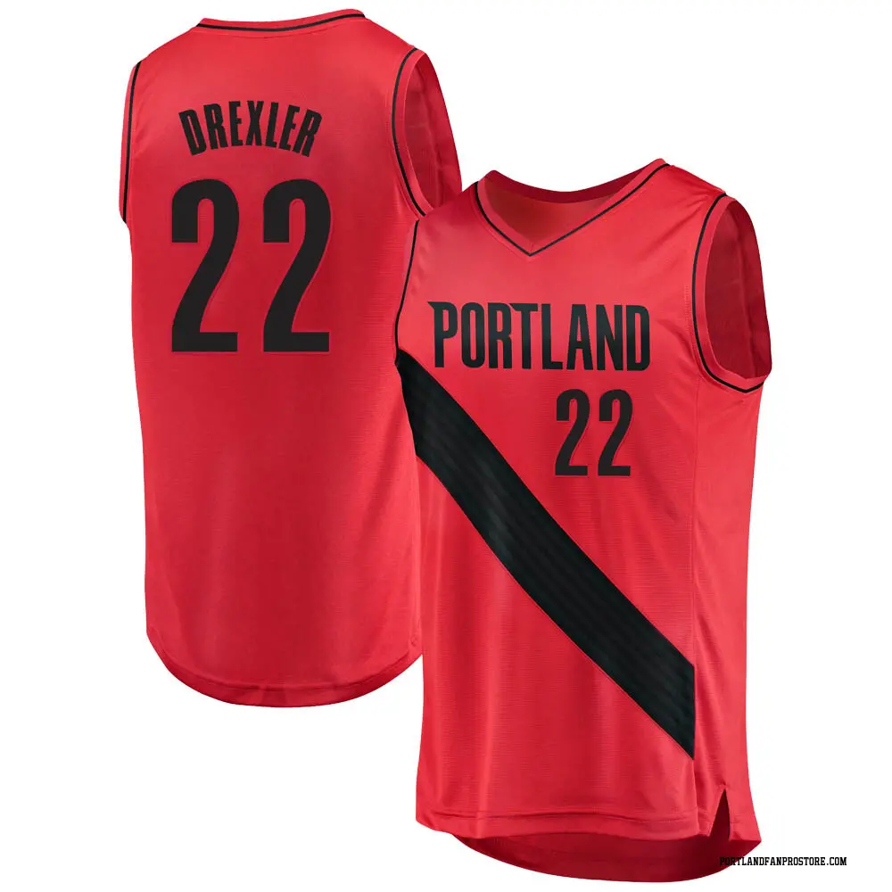 Portland Trail Blazers Men's Clyde Drexler Red Fast Break Jersey - Statement Edition