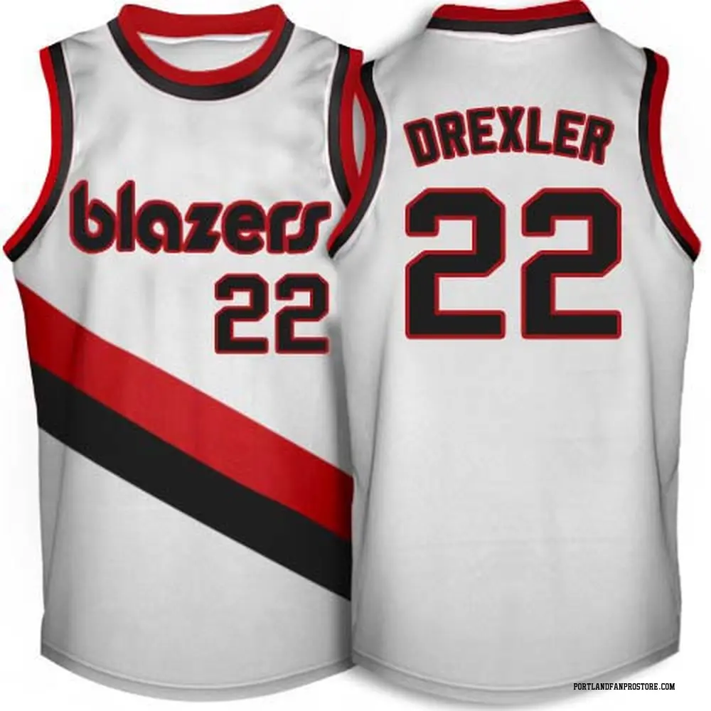 Portland Trail Blazers Men's Clyde Drexler White Swingman Soul Throwback Jersey