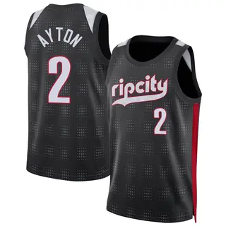 Portland Trail Blazers Men's Deandre Ayton Black Swingman 2024/25 City Edition Jersey