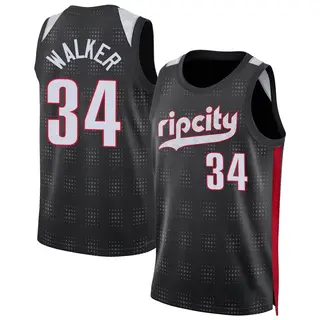 Portland Trail Blazers Men's Jabari Walker Black Swingman 2024/25 City Edition Jersey