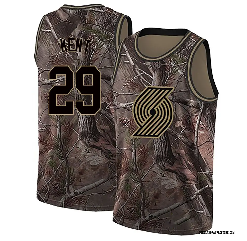 Portland Trail Blazers Men's Jayson Kent Camo Swingman Realtree Collection Jersey