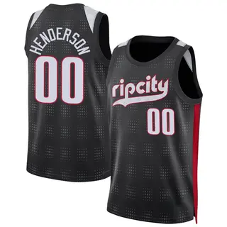 Portland Trail Blazers Men's Scoot Henderson Black Swingman 2024/25 City Edition Jersey