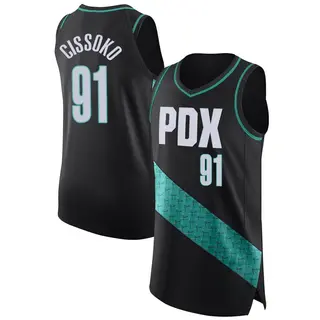 Portland Trail Blazers Men's Sidy Cissoko Black Authentic 2022/23 City Edition Jersey