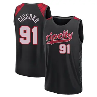 Portland Trail Blazers Men's Sidy Cissoko Black Fast Break 2023/24 City Edition Jersey