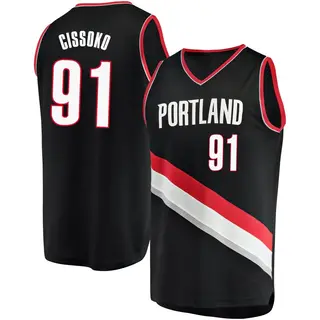 Portland Trail Blazers Men's Sidy Cissoko Black Fast Break Jersey - Icon Edition