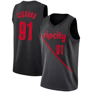 Portland Trail Blazers Men's Sidy Cissoko Black Swingman 2018/19 Jersey - City Edition
