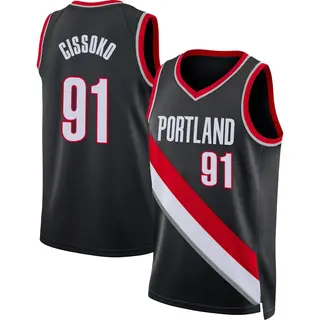 Portland Trail Blazers Men's Sidy Cissoko Black Swingman 2021/22 Diamond Icon Edition Jersey
