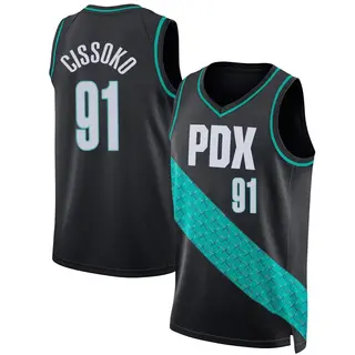 Portland Trail Blazers Men's Sidy Cissoko Black Swingman 2022/23 City Edition Jersey
