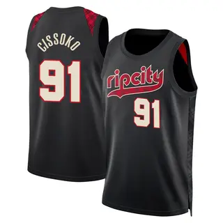 Portland Trail Blazers Men's Sidy Cissoko Black Swingman 2023/24 City Edition Jersey
