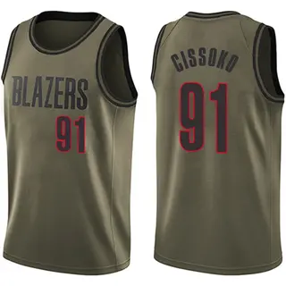 Portland Trail Blazers Men's Sidy Cissoko Green Swingman Salute to Service Jersey