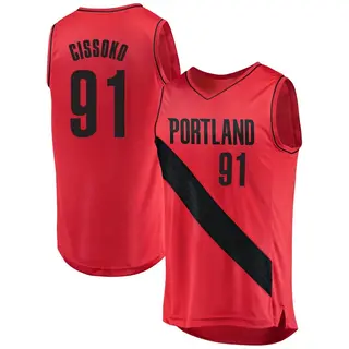 Portland Trail Blazers Men's Sidy Cissoko Red Fast Break Jersey - Statement Edition