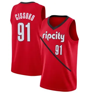 Portland Trail Blazers Men's Sidy Cissoko Red Swingman 2018/19 Jersey - Earned Edition