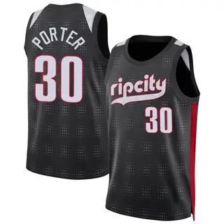 Portland Trail Blazers Men's Terry Porter Black Swingman 2024/25 City Edition Jersey
