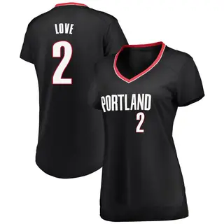 Portland Trail Blazers Women's Caleb Love Black Fast Break Jersey - Icon Edition
