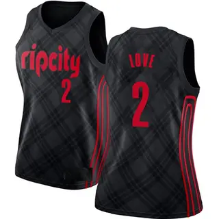 Portland Trail Blazers Women's Caleb Love Black Swingman Jersey - City Edition