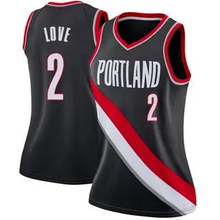 Portland Trail Blazers Women's Caleb Love Black Swingman Jersey - Icon Edition