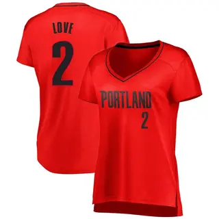 Portland Trail Blazers Women's Caleb Love Red Fast Break Jersey - Statement Edition