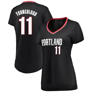 Portland Trail Blazers Women's Chris Youngblood Black Fast Break Jersey - Icon Edition