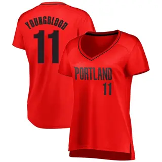 Portland Trail Blazers Women's Chris Youngblood Red Fast Break Jersey - Statement Edition