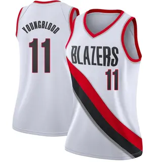 Portland Trail Blazers Women's Chris Youngblood White Swingman Jersey - Association Edition