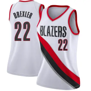 Portland Trail Blazers Women's Clyde Drexler White Swingman Jersey - Association Edition