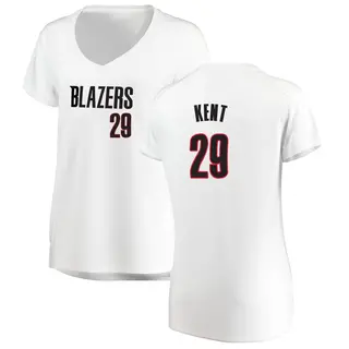 Portland Trail Blazers Women's Jayson Kent White Fast Break Jersey - Association Edition