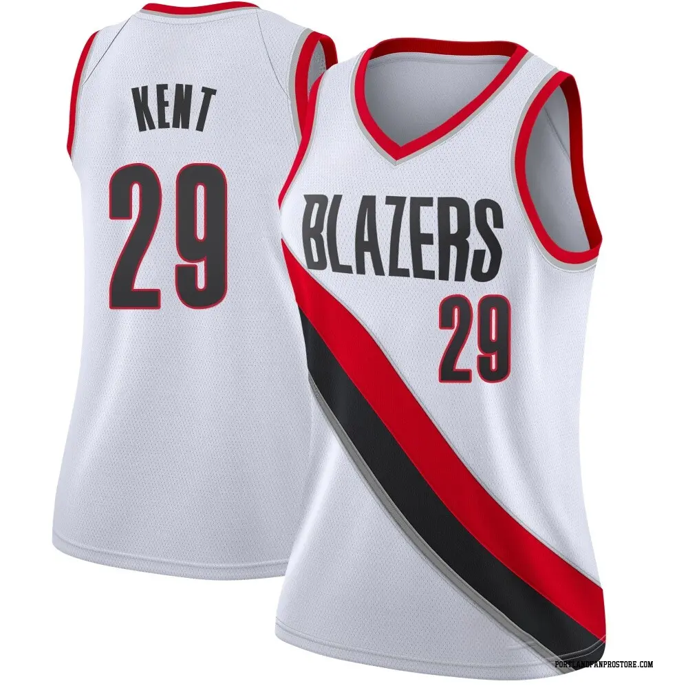 Portland Trail Blazers Women's Jayson Kent White Swingman Jersey - Association Edition