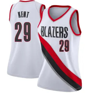 Portland Trail Blazers Women's Jayson Kent White Swingman Jersey - Association Edition