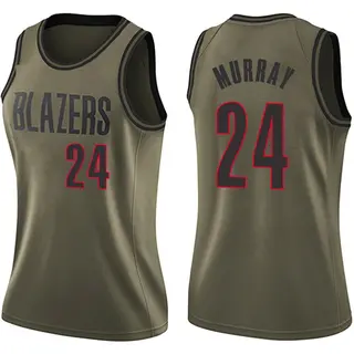 Portland Trail Blazers Women's Kris Murray Green Swingman Salute to Service Jersey