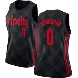 Portland Trail Blazers Women's Scoot Henderson Black Swingman Jersey - City Edition