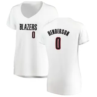 Portland Trail Blazers Women's Scoot Henderson White Fast Break Jersey - Association Edition
