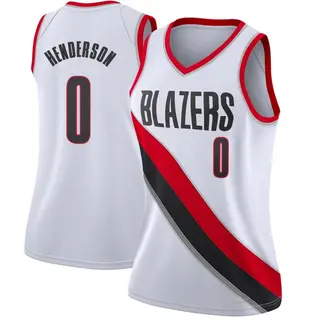 Portland Trail Blazers Women's Scoot Henderson White Swingman Jersey - Association Edition
