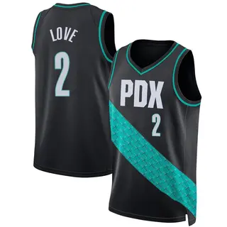 Portland Trail Blazers Youth Caleb Love Black Swingman 2022/23 City Edition Jersey