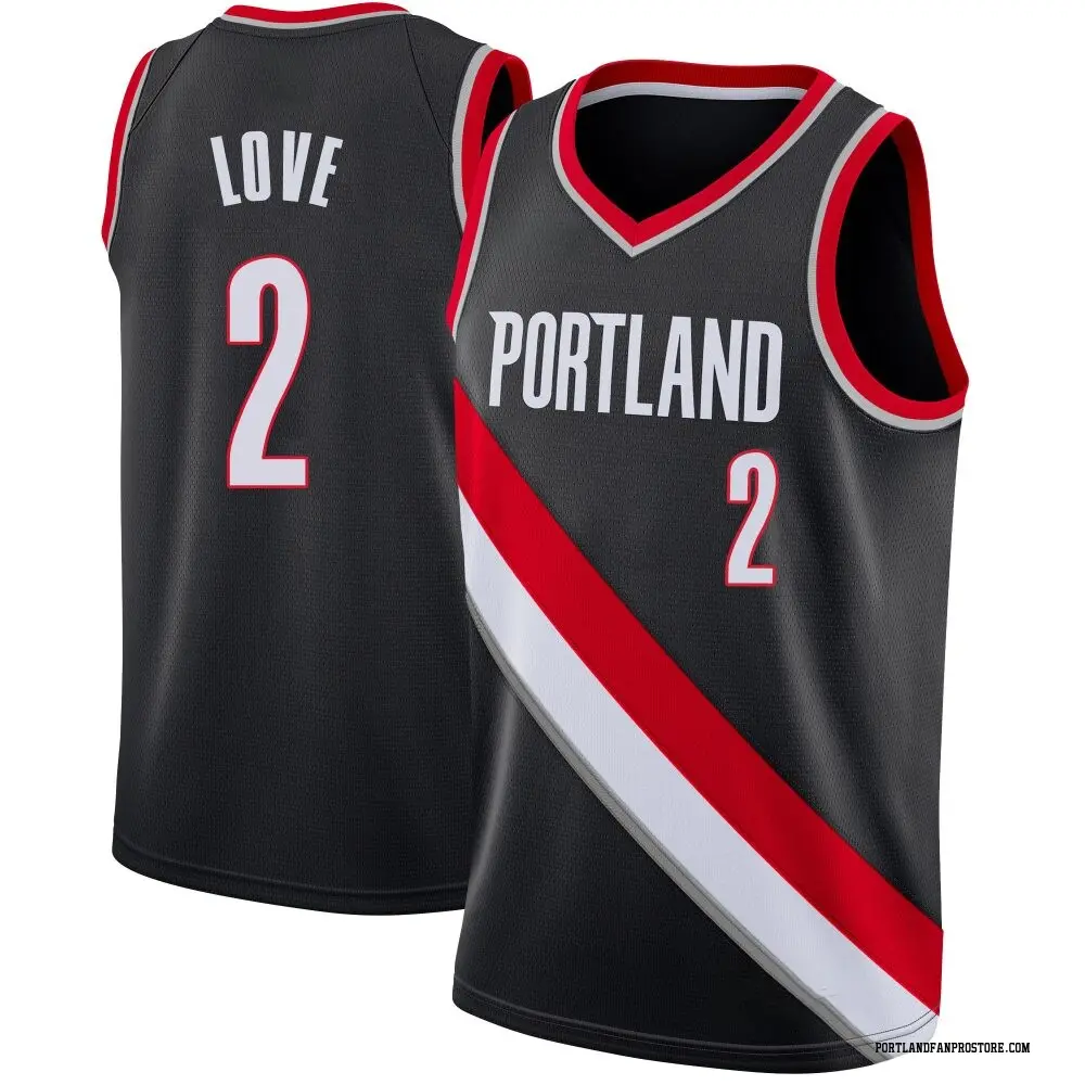 Portland Trail Blazers Youth Caleb Love Black Swingman Jersey - Icon Edition