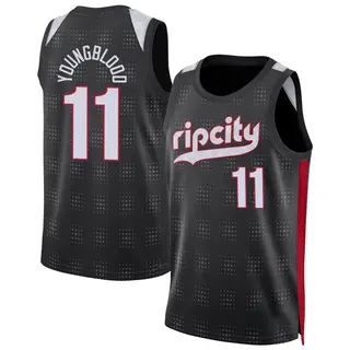 Portland Trail Blazers Youth Chris Youngblood Black Swingman 2024/25 City Edition Jersey