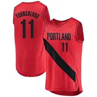Portland Trail Blazers Youth Chris Youngblood Red Fast Break Jersey - Statement Edition