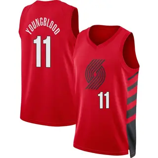 Portland Trail Blazers Youth Chris Youngblood Red Swingman Statement Edition 2022/23 Jersey