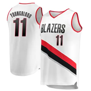 Portland Trail Blazers Youth Chris Youngblood White Fast Break Jersey - Association Edition