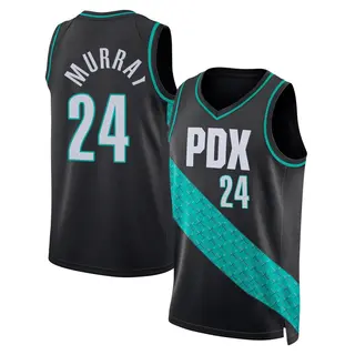 Portland Trail Blazers Youth Kris Murray Black Swingman 2025/26 City Edition Jersey