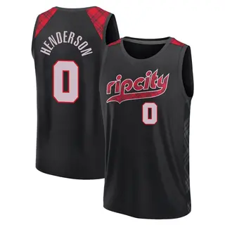 Portland Trail Blazers Youth Scoot Henderson Black Fast Break 2023/24 City Edition Jersey