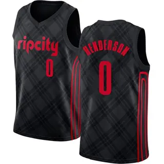 Portland Trail Blazers Youth Scoot Henderson Black Swingman Jersey - City Edition