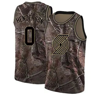 Portland Trail Blazers Youth Scoot Henderson Camo Swingman Realtree Collection Jersey