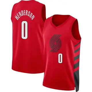 Portland Trail Blazers Youth Scoot Henderson Red Swingman Statement Edition 2022/23 Jersey