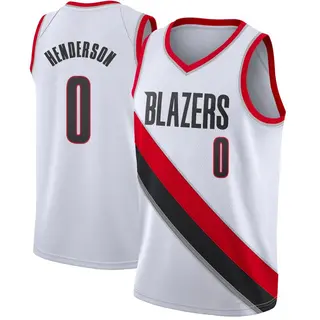 Portland Trail Blazers Youth Scoot Henderson White Swingman Jersey - Association Edition